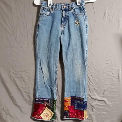 GAP Girls Embroidered Jeans Blue Size 8 