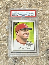 2019 Bowman Platinum Gallery Preview NBCD Mike Trout #GPMT PSA 10 GEM MINT