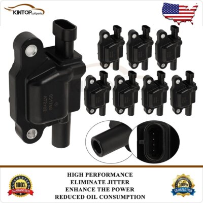 8Pcs Square Ignition Coil For Cadillac Escalade ESV EXT CTS 6.0L 6.2L V8 UF413