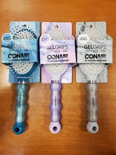 2 or 3 Pack: Conair Gel Grip CUSHION Hairbrush CHOOSE COLOR/QTY R8P1b