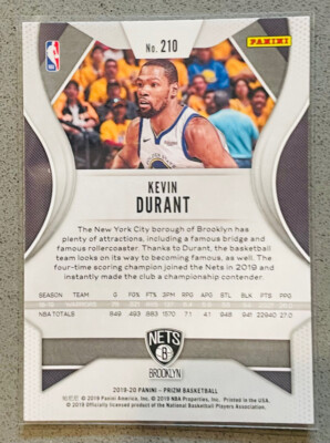 2019-20 Panini Prizm Basketball #210 Kevin Durant Base