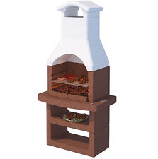 BARBECUE BETON CARBONE PREFABBRICATO IN CEMENTO 90x59x184h