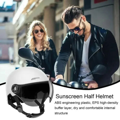 Motorcycle Helmet for Men Women Classic Retro Scooter Half Helmet Ultralight - Picture 12 of 19