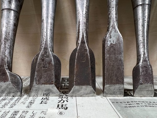 Vintage Japanese Chisel 10set Nomi /Hand Plane Saw Iron Hammer Hand Tool/d60 - Picture 8 of 24