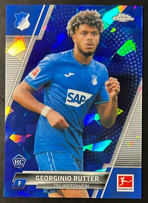 Georginio Rutter 2021-22 Topps Chrome Bundesliga Sapphire Rookie RC Leeds #53 SP