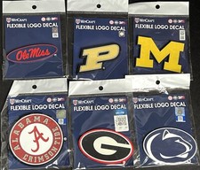 NCAA College Flexible Logo Decals Choose Team 