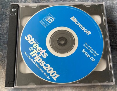Microsoft Streets & Trips 2001 (Win NT/98 PC CD-ROM) Vintage