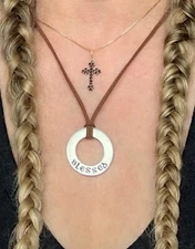 Personalized Washer Necklace Handmade, Unisex, Teen, Aluminum or Stainless Steel