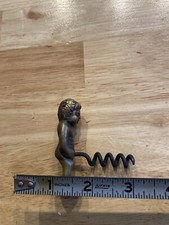 White Elephant Corkscrew Wine Bottle Opener Patina BRASS Holiday Funny Gag Gift