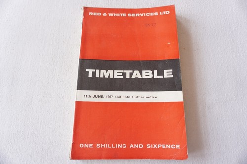 1967 Red & White Bus Timetable with Map Wales Monmouth Hereford Ross Aberdare