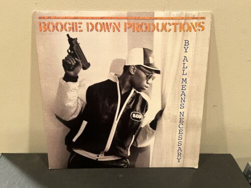 1988 BOOGIE DOWN PRODUCTIONS VINYL RECORD ALBUM BY ALL MEANS NECESSARY HIP HOP G - Picture 1 of 14