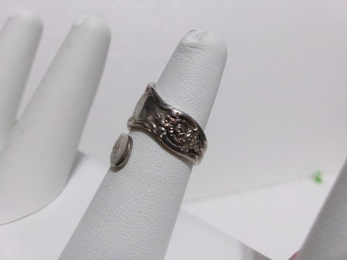Vintage Wm. ANILLO BYPASS ENVOLTURA CUCHARA FLOR CHAPADO EN PLATA A. ROGERS ONEIDA LTD - Imagen 10 de 12
