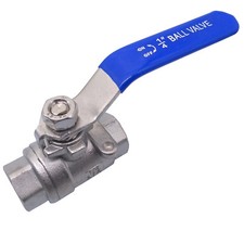 US Stock 1/4" NPT Female 304 Stainless Steel Full Port Ball Valve WOG1000