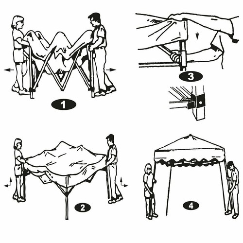 Pabellón Plegable 2x2m Tienda de Fiestas Jardín Klappzelt Carpa Impermeable 4 - Imagen 33 de 43