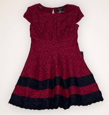 Teeze Me Formal Dress Burgundy Black Juniors Size 9/10