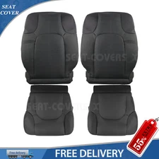 Fit 05-19 Nissan Frontier Driver Passenger Bottom Top Cloth Seat Cover dark grey
