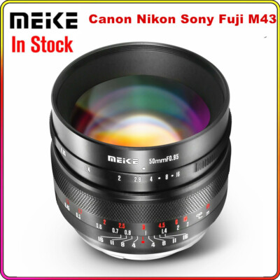 MEIKE 50mm F0.95 APS-C Manual Focus Lens for Canon Nikon Sony Fujifilm M43 mount