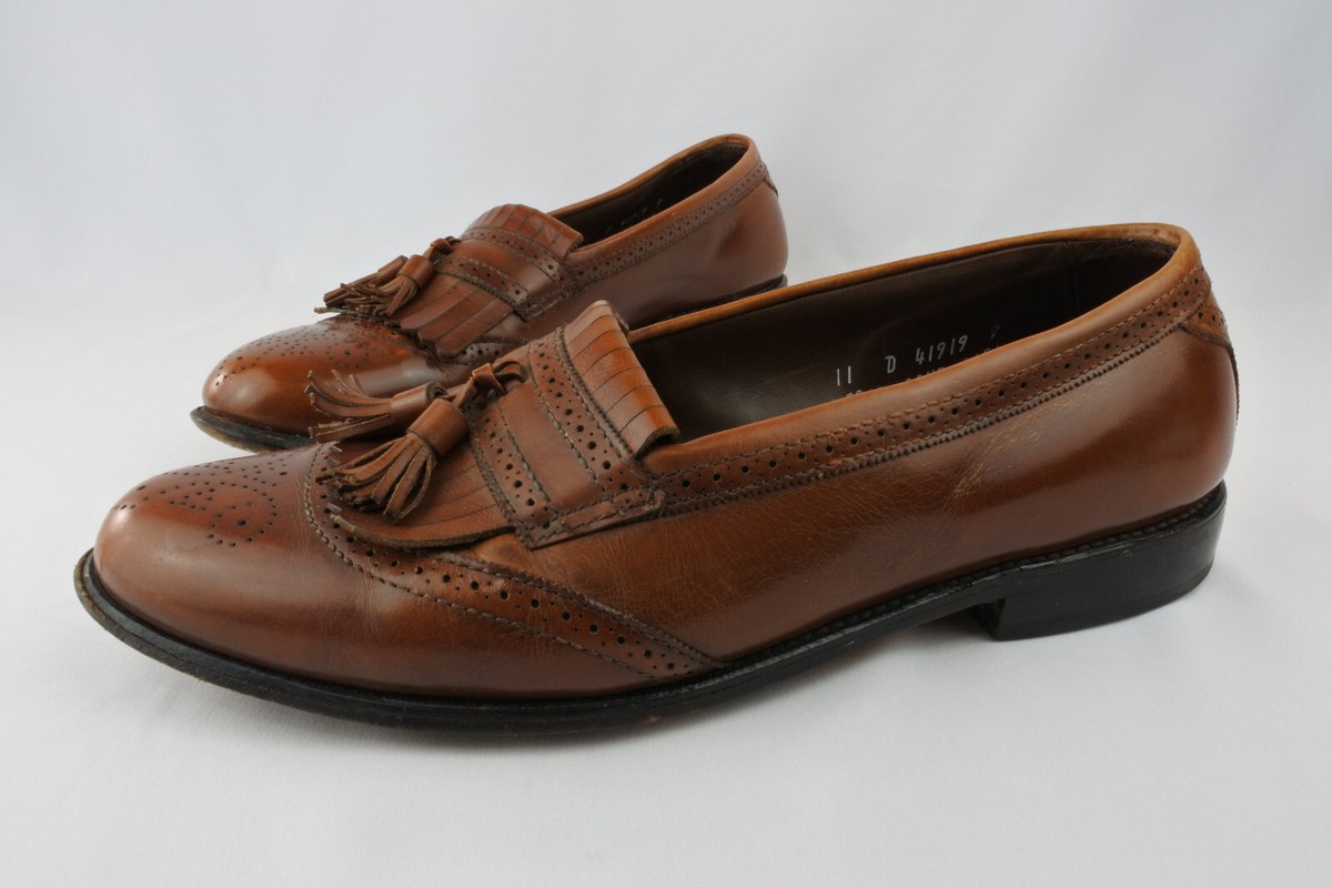 Allen Edmonds Bridgton Tassel Loafer Wingtip Leather‎ Mens Dress Shoes 8.5 Brown Men main image 3