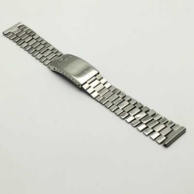 17mm Omax Stainless Steel Vintage Watch Bracelet Silver Replacement Metal Band