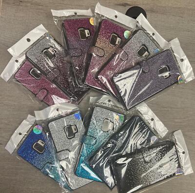 Bling, 2 Sides SWAROVSKI ELEMENTS CRYSTAL, Wallet Case for Galaxy S9