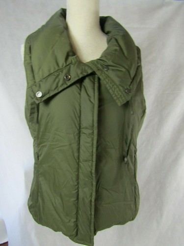 EILEEN FISHER Green Down Puffer Vest 