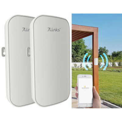 7links 2er-Set Outdoor-WLAN-Repeater mit 1.200 Mbit/s, für 2,4 & 5 GHz, App