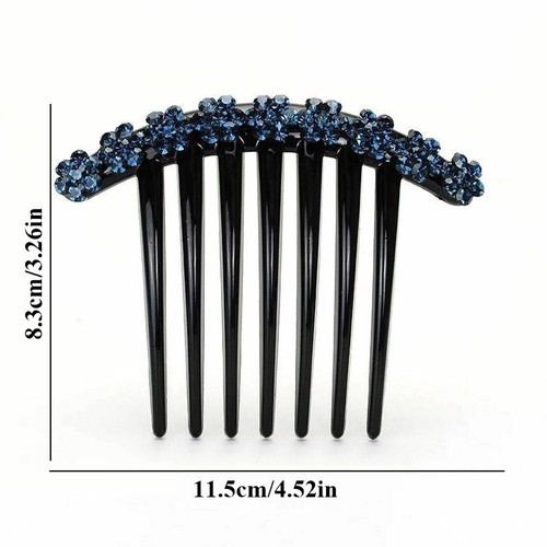 Women Crystal Hair Comb Pins Clip Elegant Flower Bridal Accessories Hairpin Gift - Picture 2 of 17
