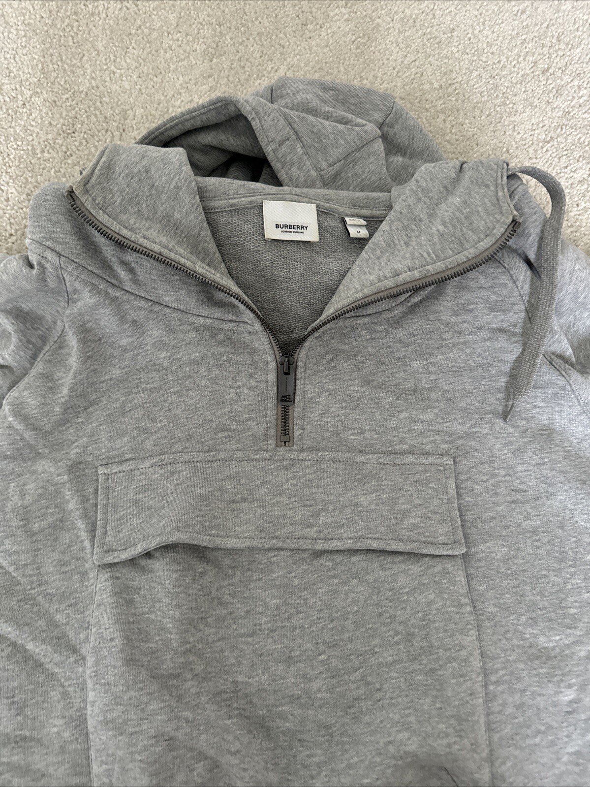 Burberry Mens Anorak Hoodie RARE NEW NEVER WORN Size M Grey
