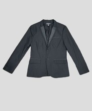 270 Kenneth Cole Reaction Men Gray Solid Suit Jacket Sport Coat Blazer Size 42