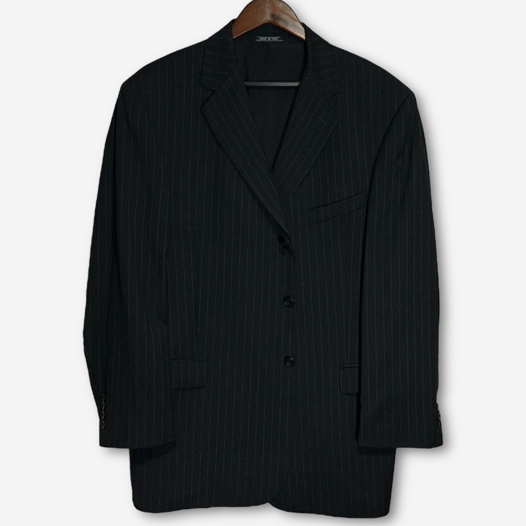 Gianni Benardi Luigi Botto Men's Suit Jacket Blue Pin Stripe Super