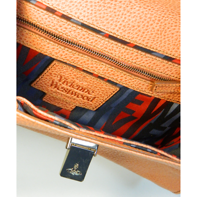 Vivienne Westwoodのバッグ VIVIENNE WESTWOOD Clutch Bag Shoulder Leather Acid Orange
