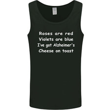 Alzheimers Cheese on Toast Funny Slogan Mens Vest Tank Top
