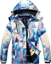 Wantdo Women's Mountain Waterproof Ski Jacket Windproof Rain Jacket Winter Warm
