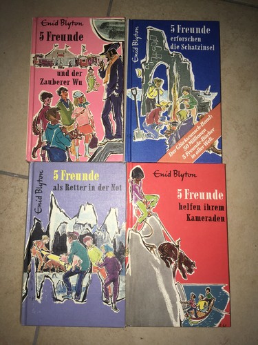 Fünf Freunde, Blyton, 4 Bände, Schatzinsel, Retter in Not, helfen Kameraden, Wu