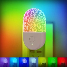 Dusk to Dawn Sensor Plug in LED Night Lights RGB Colour Changing Wall Lamp Kids