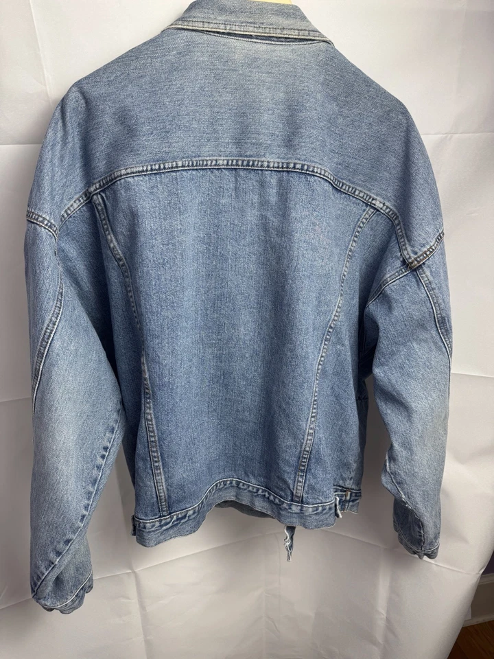 Chaqueta de mezclilla Guess de colección años 80 para hombre grande Georges Marciano de mezclilla lavada con ácido camionero Foto 4 de 4