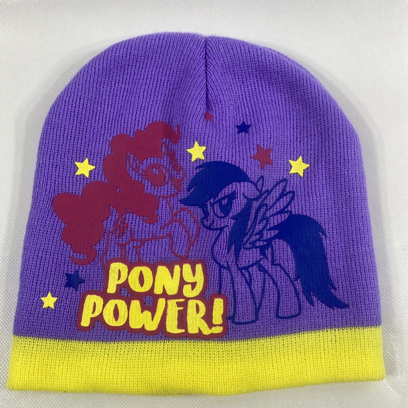 Raro berretto berretto invernale viola GIRLS MY LITTLE PONY taglia unica nuovo senza etichette