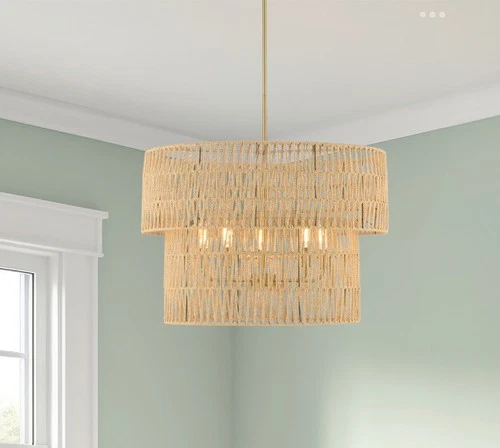 Minka Lavery 5045 Bungalow Heaven 5 Light 26"W Multi Light - Brass - Picture 9 of 12