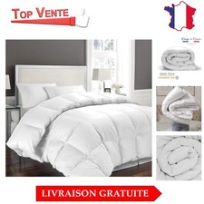 Couette 220 x 240 cm Blanche 450g/m² Microfibre Douce - Confort