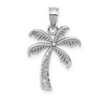 14k Gold Polished Palm Tree Pendant K6079