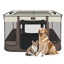 Foldable Pet Kitten Playpen, Upgrade Waterproof Portable Dog Cat Playpen Kenn...