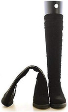 2 Pair Boot Shapers Black Plastic Boots Inserts to Stop Boot Creases for Women
