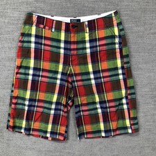 Polo Ralph Lauren Shorts Boys Youth 20 Multicolor Plaid Chino 10 Inseam Casual