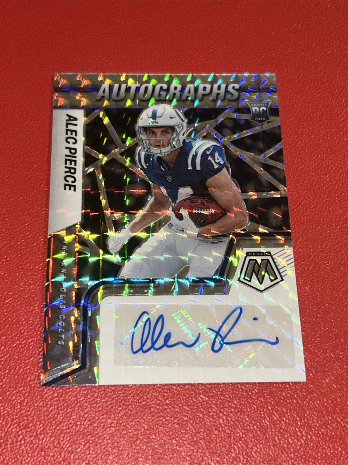 Alec Pierce Panini National Treasures Crossover Rookie Patch Autograph #AP Holo Silver