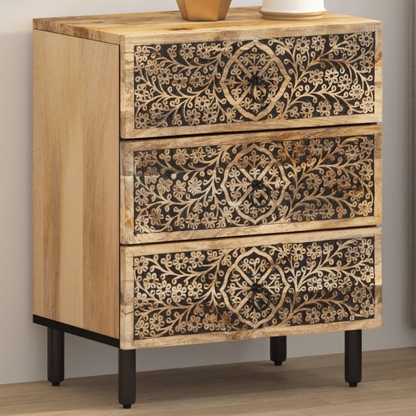 Nachttisch Nachtschrank Nachtkommode Nachtkonsole Massivholz Mango Vidaxl-image