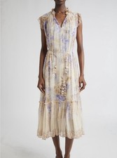 NEW Zimmermann Dawning Flutter Sleeve Dress in Lilac Floral 2