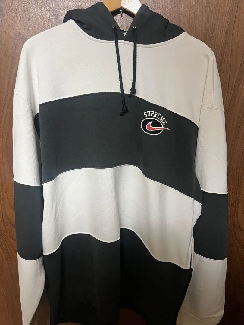 Sweat à capuche homme Supreme L/Nike rayures collaboration emblématique streetwear LTD