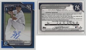 2024 Bowman Draft Chrome Prospect Blue Refractor /150 Gage Ziehl #CPA-GZ Auto