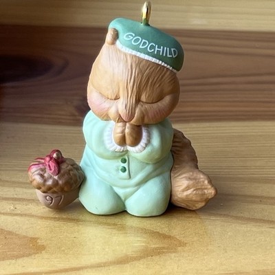 Hallmark Keepsake ~ 1997 Godchild Christmas ornament ~ squirrel praying ~ QX6662