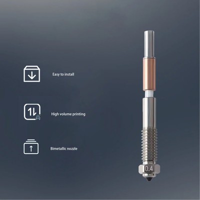 5x 3D Printer Bimetallic Extruder Nozzles Fit For QIDI Plus4 Integrated 0.4mm 0.